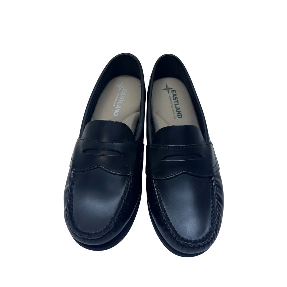NIB Eastland Black Leather Penny Loafers Womens 5.5 Old Money Prep Chic Modern - Picture 5 of 12